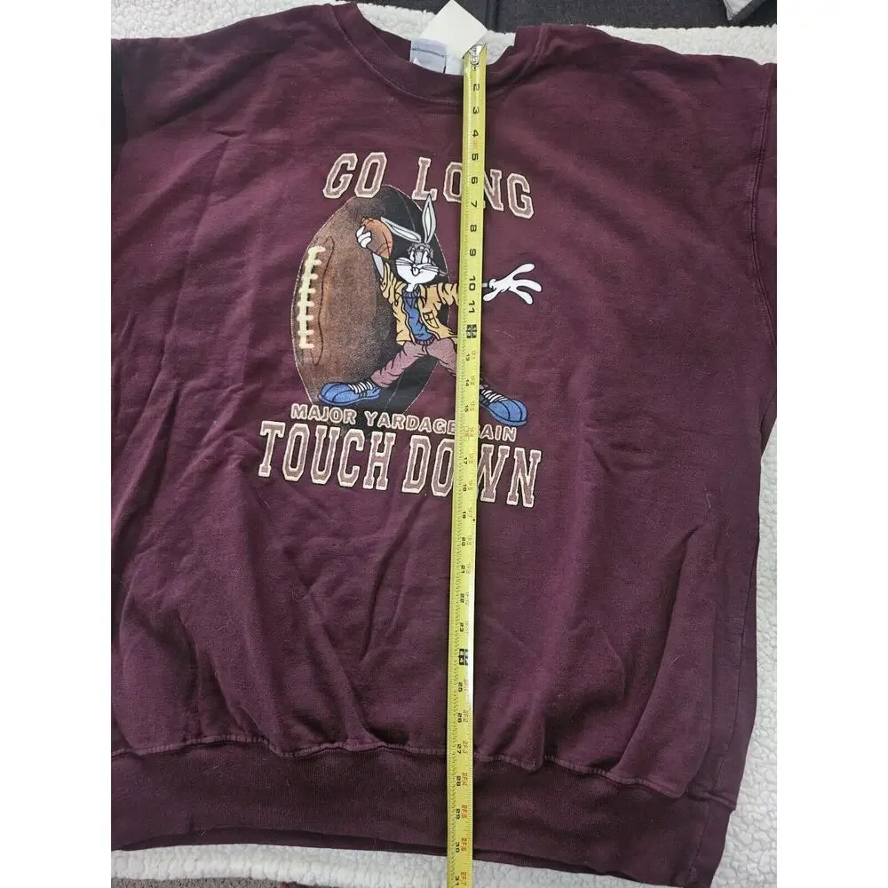 Vintage Looney‎ Tunes Bugs Bunny 1990s Crewneck Sweatshirt Football Adult XXL